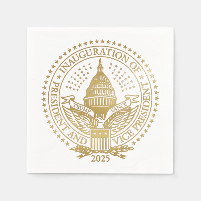 Trump Vance President Inaugural Logo Inauguration Napkin (Front)