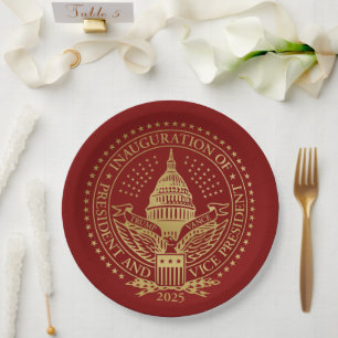 Trump Vance President Inaugural Logo Inauguration Paper Plate