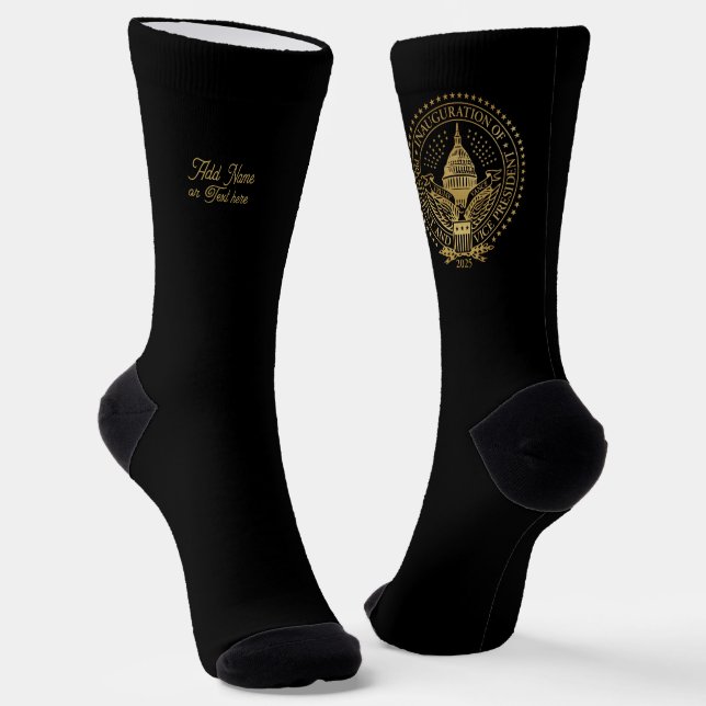 Trump Vance President Inaugural Logo Inauguration Socks (Angled)