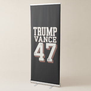 Trump Vance President Vintage Trump Wins Retractable Banner