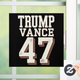 Trump Vance President Vintage Trump Wins Window Cling