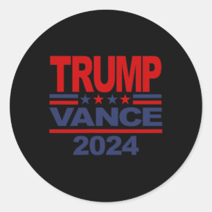 Trump Vance Presidential Election Front And Back  Classic Round Sticker