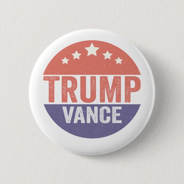 Trump Vance Republican American Election Vote Gift 6 Cm Round Badge (Front)