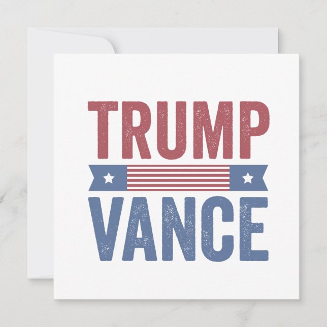 Trump Vance Republican American Election Vote Gift Invitation (Front)