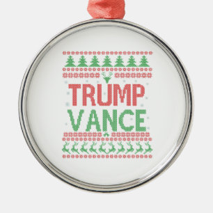 Trump Vance Republican American Election Vote Gift Metal Tree Decoration