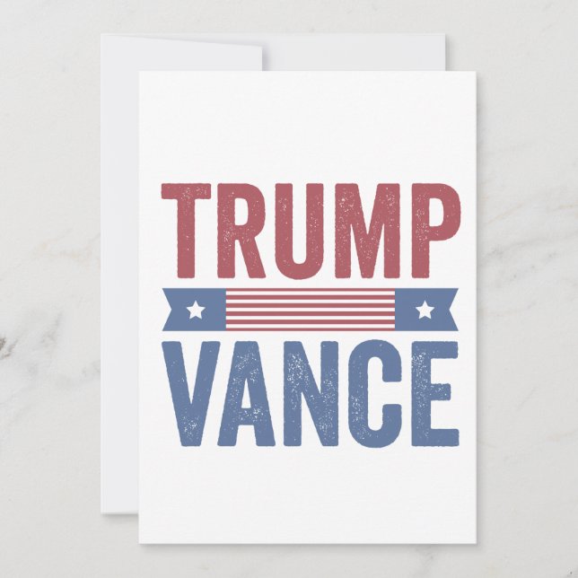 Trump Vance Republican American Election Vote Gift Thank You Card (Front)