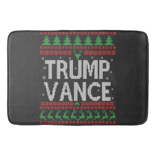 Trump Vance Republican Ugly Christmas Sweater Xmas Bath Mat