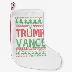 Trump Vance Republican Ugly Christmas Sweater Xmas Small Christmas Stocking