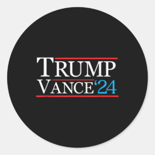 Trump Vance Shirt 2024 Trump Campaign Mens Jd Vanc Classic Round Sticker