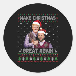 Trump Vance Shirt Brothers Make Christmas Great Ag Classic Round Sticker