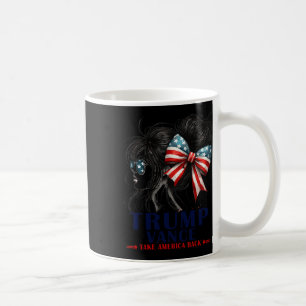 Trump Vance Take America Back 2024 Messy Bun Girl Coffee Mug