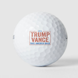 Trump Vance Take America Back Election Vote USA  Golf Balls