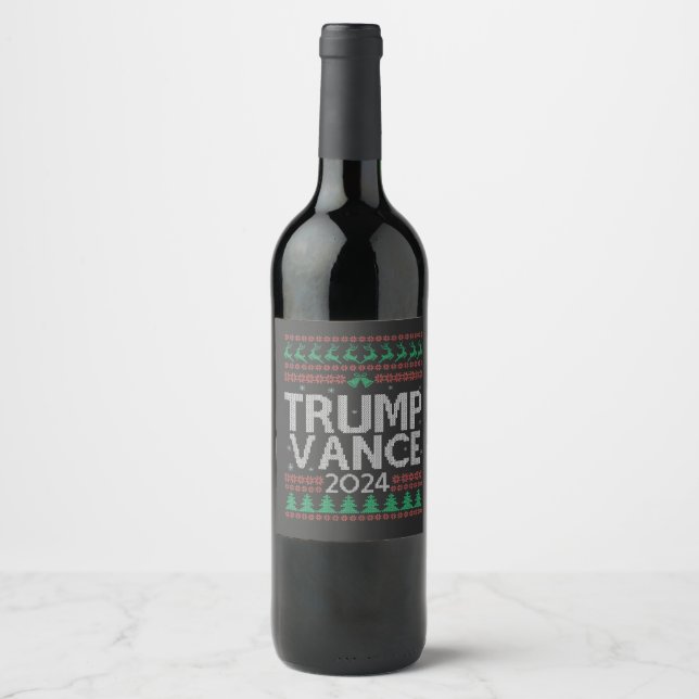 Trump Vance Take America Back Election Vote USA   Wine Label (Front)