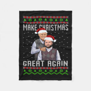 Trump Vance Tees Brothers Make Christmas Great Aga Fleece Blanket
