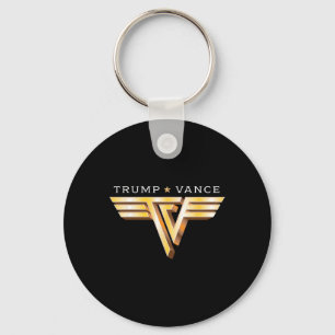 Trump Vance Tv Rocker Gold Logo Vintage Trump Vanc Key Ring