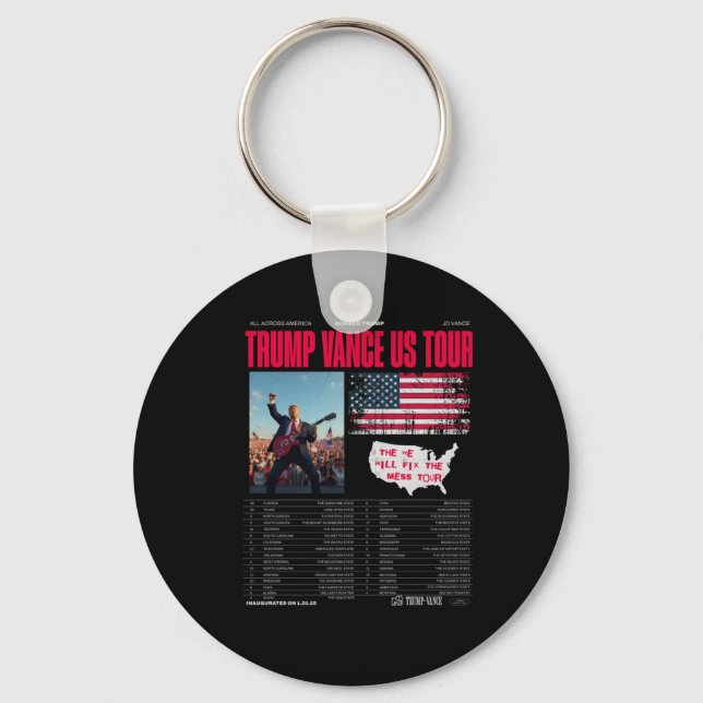Trump Vance Us Tour  Key Ring (Front)