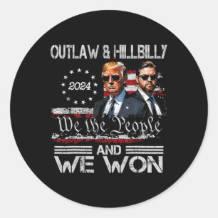 Trump Vance We Won Win Inauguration Day 2025 47th Classic Round Sticker
