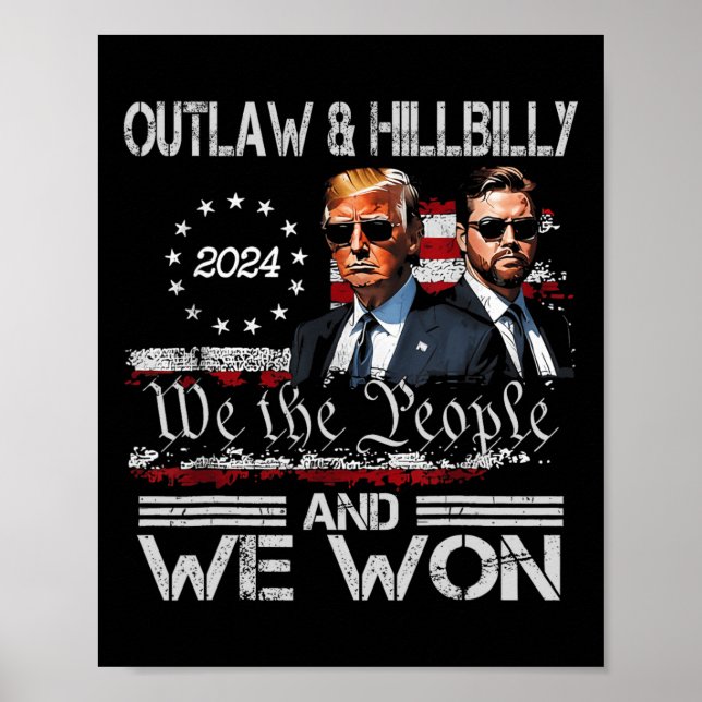 Trump Vance We Won Win Inauguration Day 2025 47th  Poster (Front)