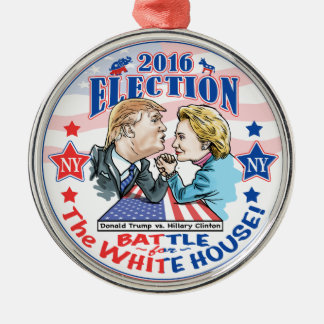 Trump versus Hillary 2016 Metal Tree Decoration