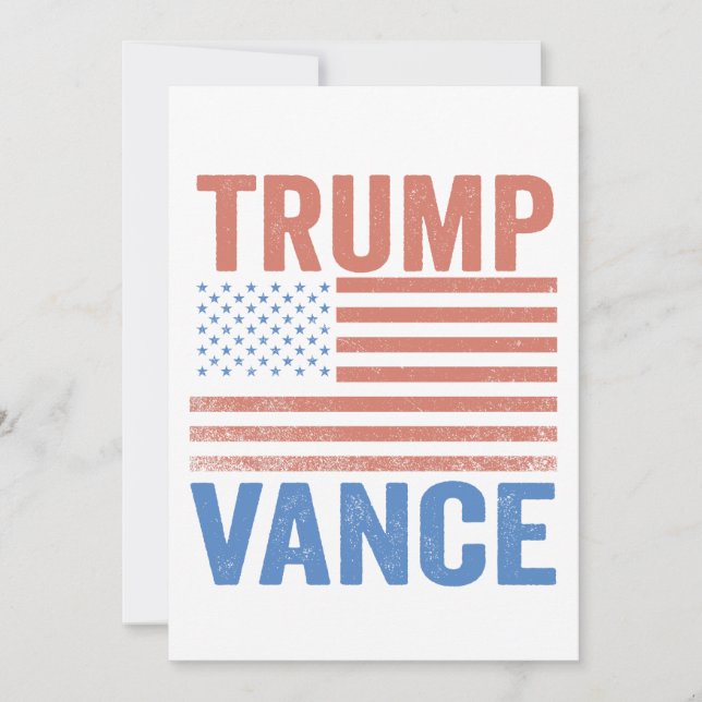 Trump Vice President Vance American Election Flag  Invitation (Front)