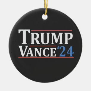 Trump Vice President Vance American Election USA  Ceramic Tree Decoration