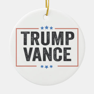 Trump Vice President Vance President Election USA Ceramic Tree Decoration