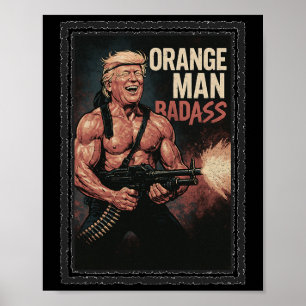 Trump Vintage 80s Action Hero – Funny Novelty Shir Poster
