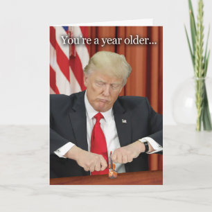 Trump Violin Birthday Humour Card
