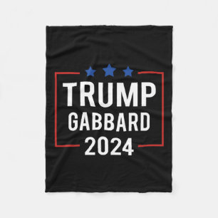 Trump Vp Gabbard 2024 Election Fleece Blanket