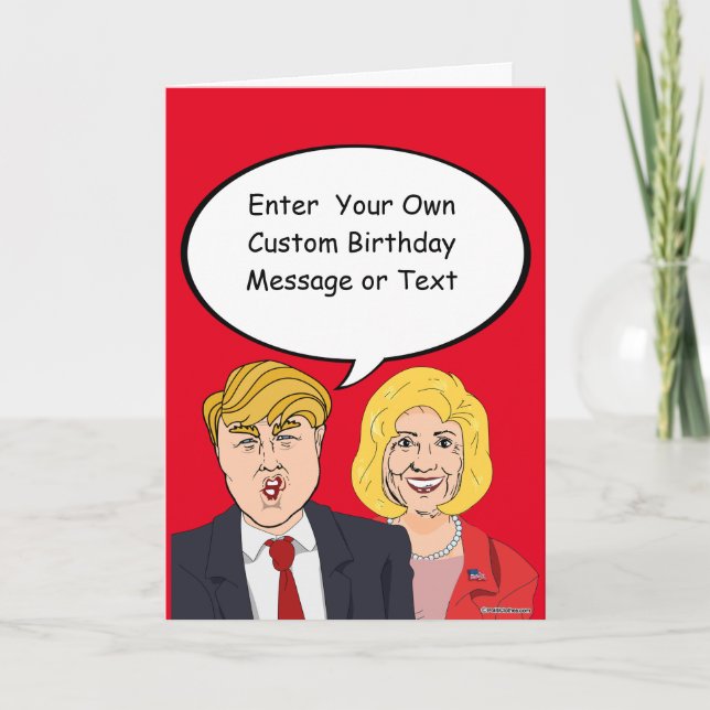 Trump vs Trump Birthday Card - Customise Your Mess (Front)