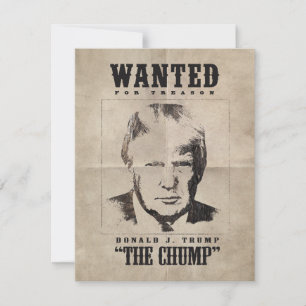 Trump Wanted Poster - Trump the Chump Card