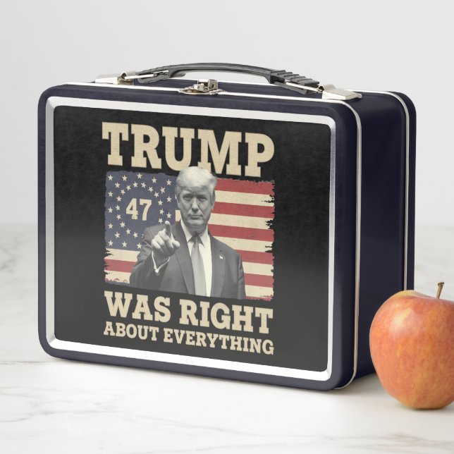 Trump Was Right About Everything USA America Metal Lunch Box (In Situ)