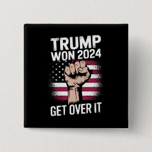Trump We Won Wins Inauguration 47 US President 15 Cm Square Badge