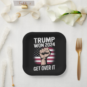 Trump We Won Wins Inauguration 47 US President Paper Plate