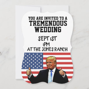 TRUMP WEDDING INVITATIONS CUSTOM