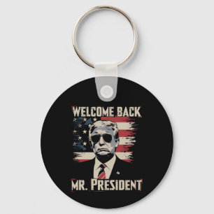 Trump Welcome Back Mr President 47th US Vintage Key Ring