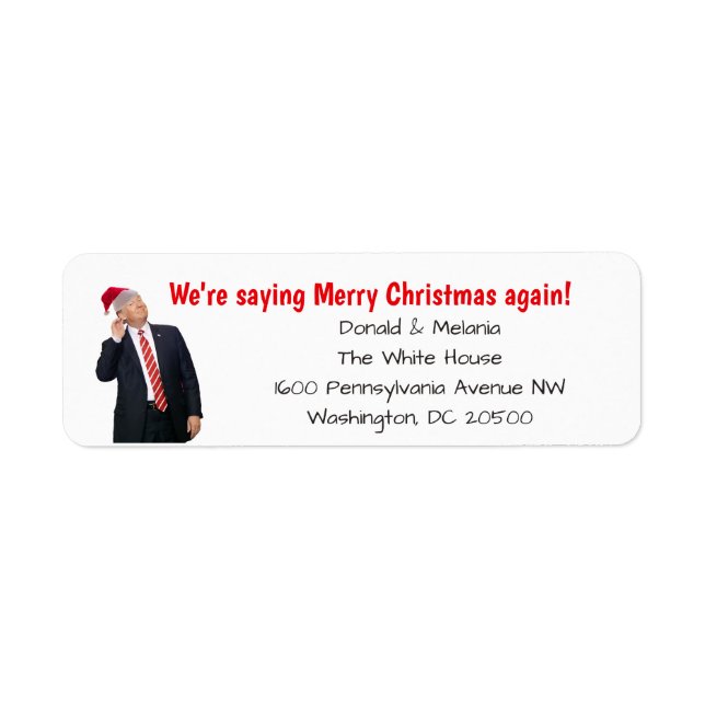 Trump: We're saying Merry Christmas again (Front)