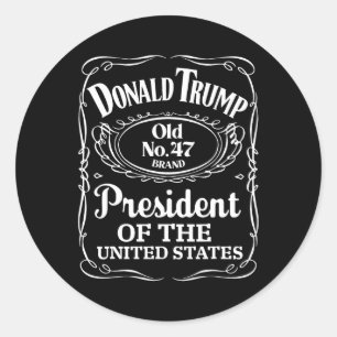 Trump Whiskey Bottle Label Trump 47th President 20
