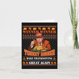 Trump Winner Funny Winner Turkey Dinner Thanksgivi Card