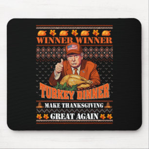 Trump Winner Funny Winner Turkey Dinner Thanksgivi Mouse Mat