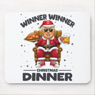 Trump Winner Winner Turkey Dinner Funny Trump Chri Mouse Mat
