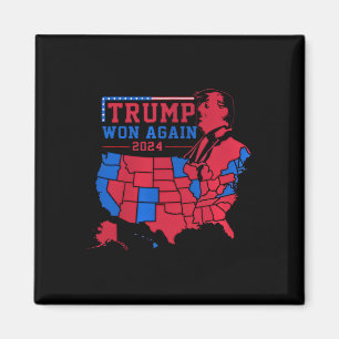 Trump Wins Again Red Wave Map Of Usa In The 2024 Magnet