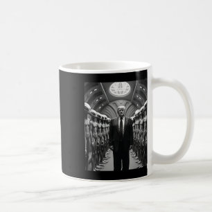 Trump With Aliens Conspiracy Theory Ufo Visitation Coffee Mug