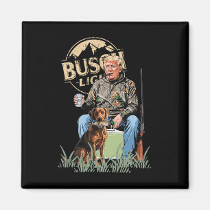 Trump With Dog Duck Waterfowl Hunting Camo Preside Magnet