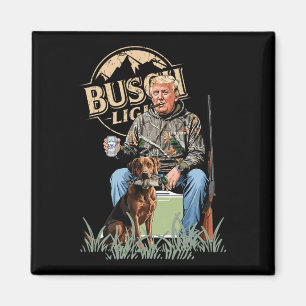 Trump With Dog Duck Waterfowl Hunting Camo Preside Magnet