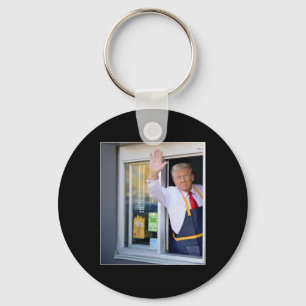Trump With Mc Donald Trump Worker Vote For Trump Key Ring