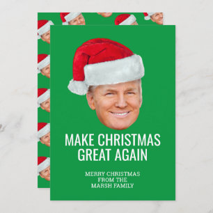 Trump with Santa Hat - Make Christmas Great Again Card