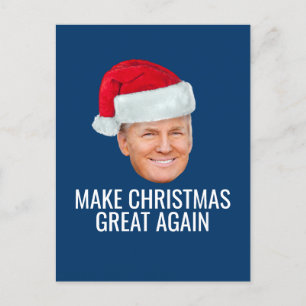 Trump with Santa Hat - Make Christmas Great Again Postcard