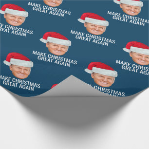 Trump with Santa Hat - Make Christmas Great Again Wrapping Paper