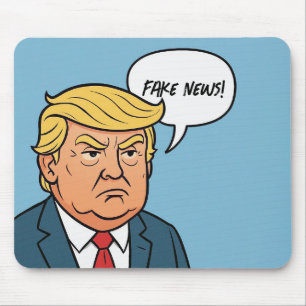 Trump With Speech Bubble Mouse Mat